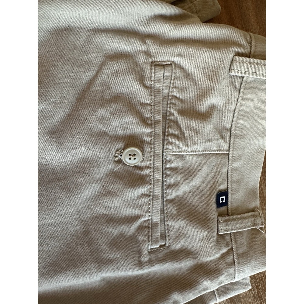 Chaps Casual Dress Pants Mens Beige Tan Khaki Chino Flat Front Cotton 34x32 NICE - Picture 4 of 9